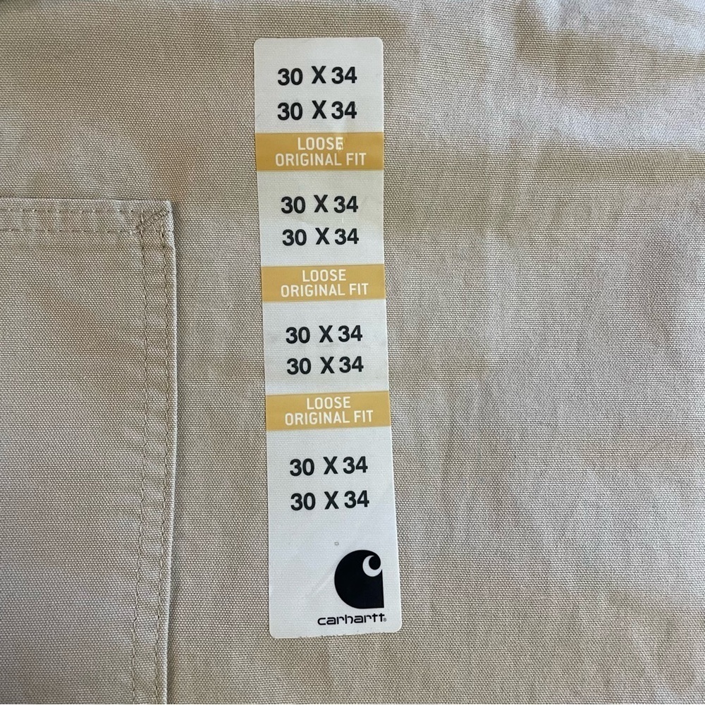 Carhartt Men's Loose Original Fit Canvas Work Dungaree Size 30x34 - Picture 2 of 5